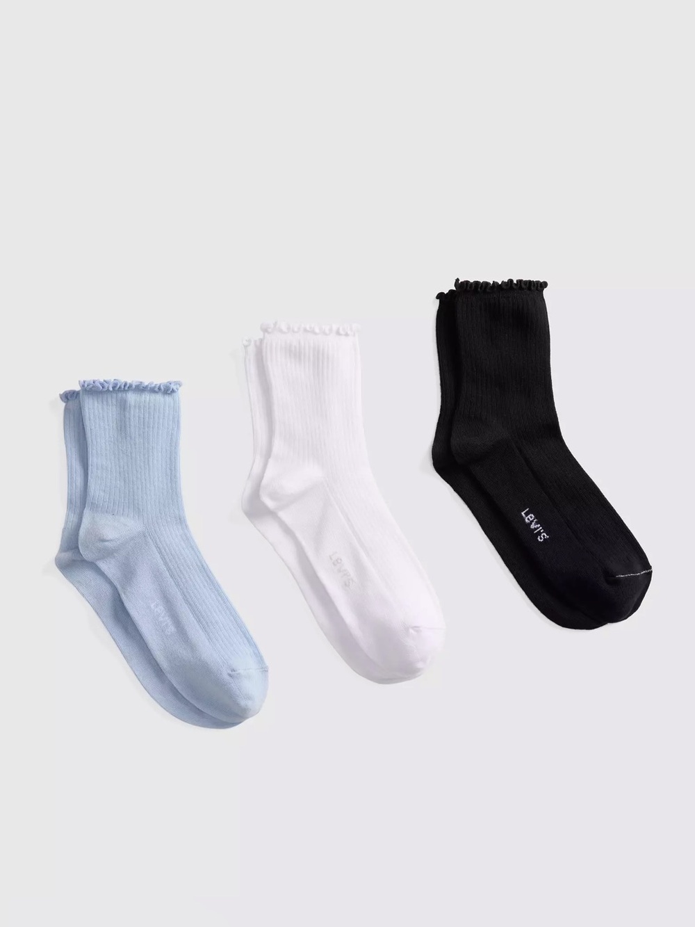 Levi's Short Cut Lettuce Socks (3 Pack) Women's